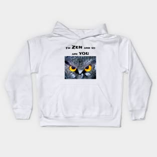 Funny Angry  Owl Cartoon Style Kids Hoodie